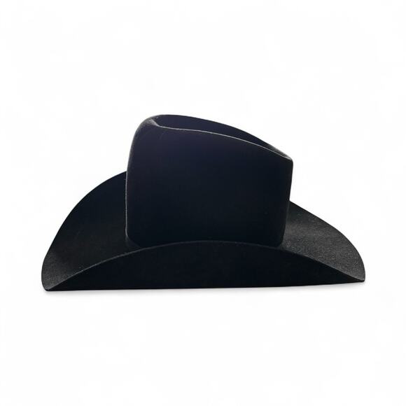 Resistol Self- Conforming Western XXX Beaver Black Cowboy Hat Size 7 - Picture 1 of 11